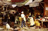 Victor Gabriel Gilbert Canvas Paintings - The Maubeuge Market